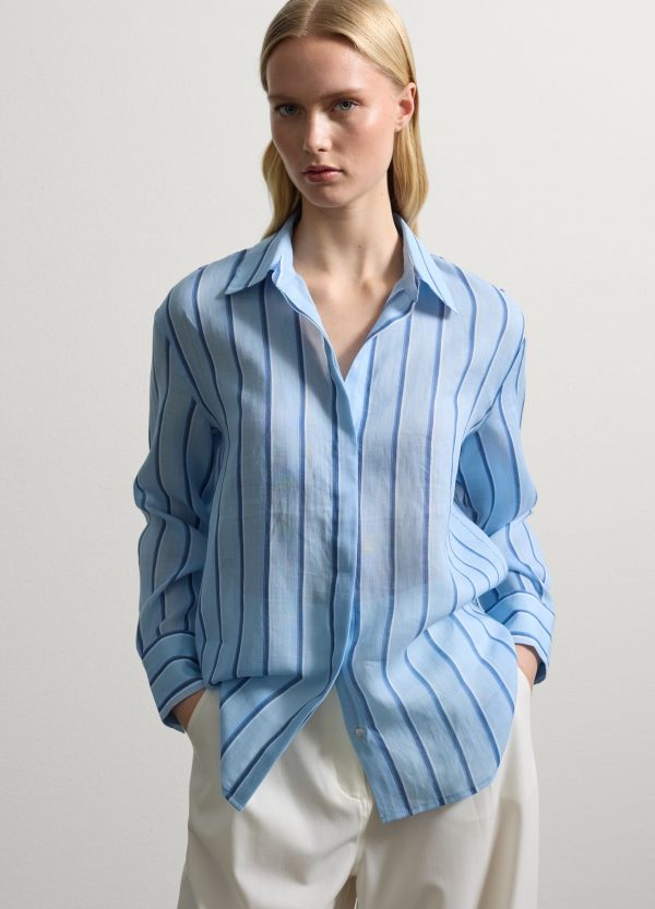 Camicia regular fit in ramiè