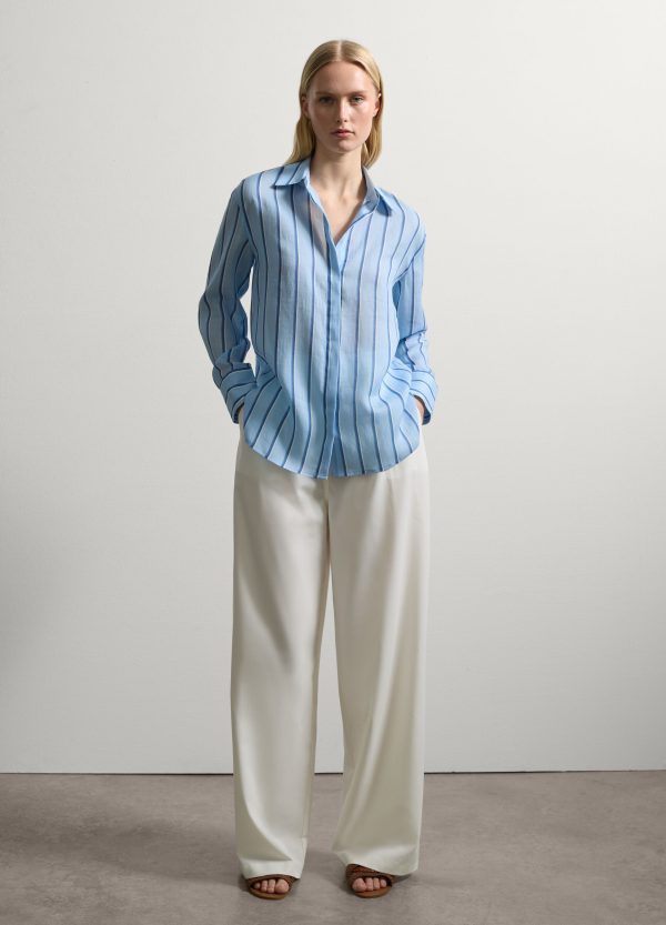 Camicia regular fit in ramiè - Image 2