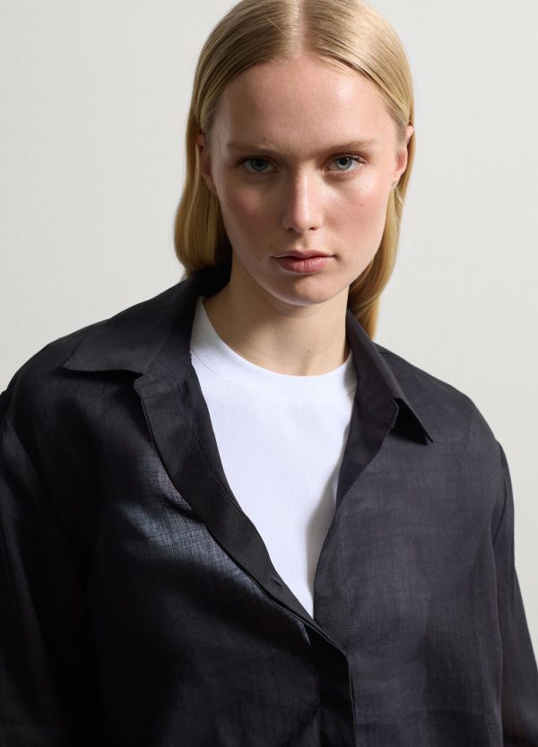 Camicia regular fit in ramiè - Image 3