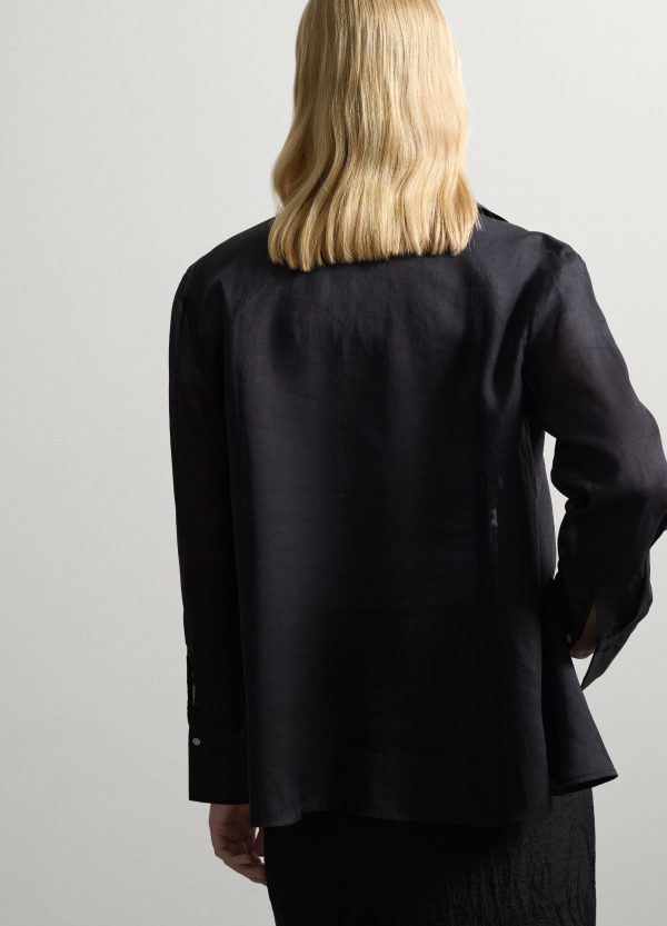 Camicia regular fit in ramiè - Image 4