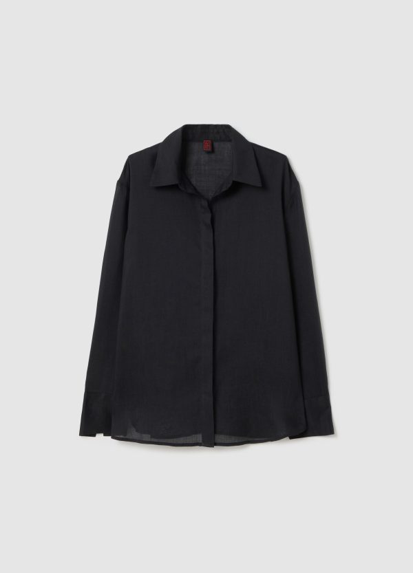 Camicia regular fit in ramiè - Image 5