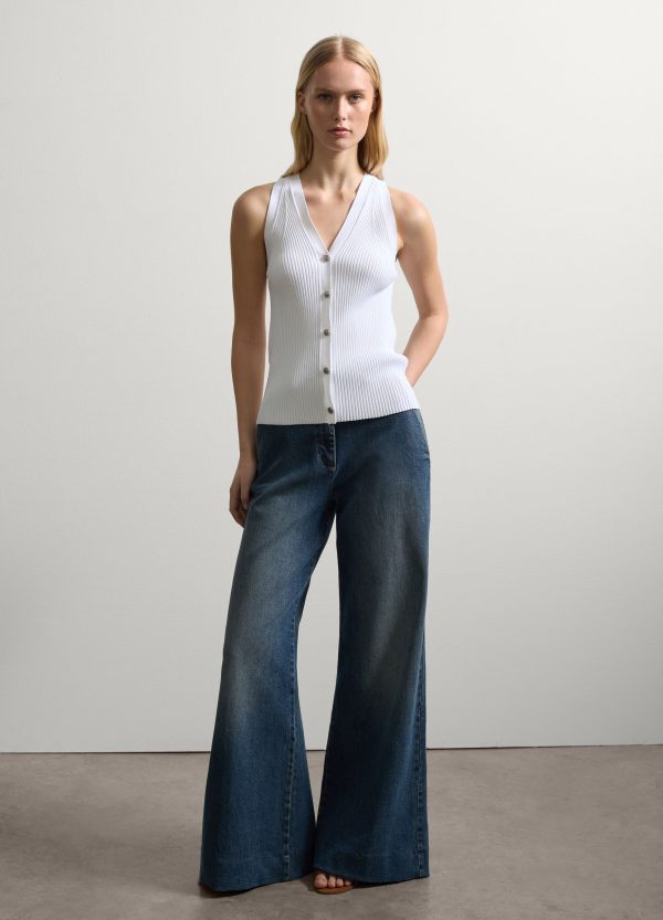 Gilet a costine con bottoni - Image 2