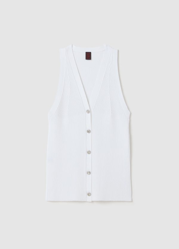 Gilet a costine con bottoni - Image 5