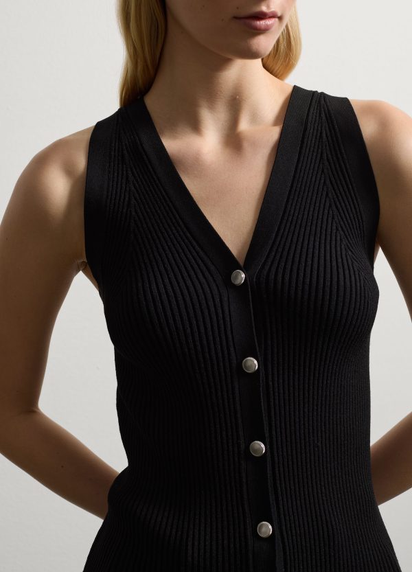 Gilet a costine con bottoni