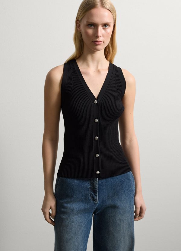 Gilet a costine con bottoni - Image 2