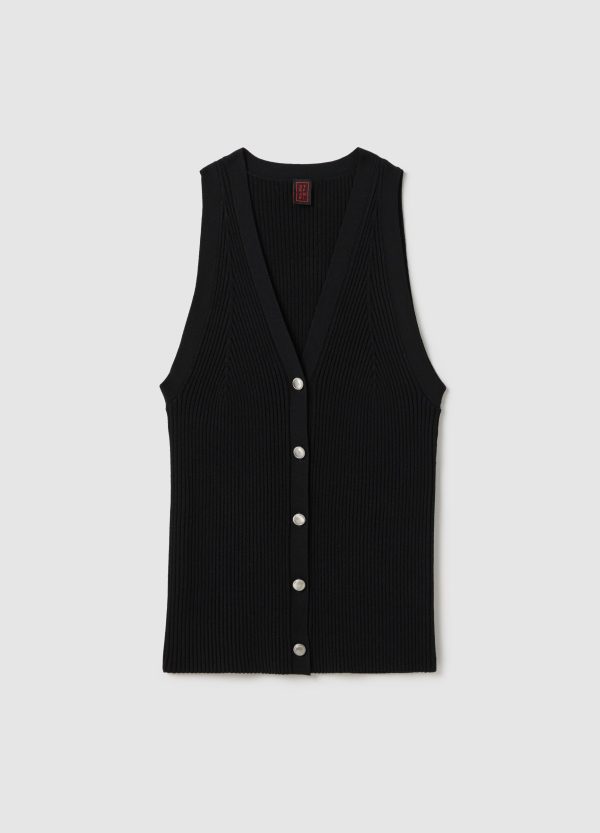 Gilet a costine con bottoni - Image 5