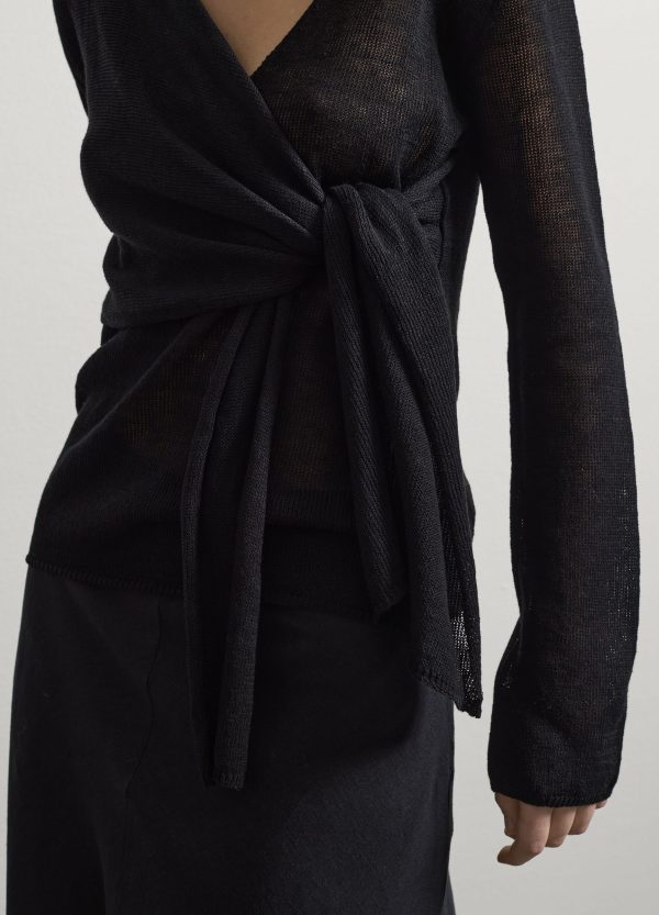 Maglia scollo a V con nodo - Image 2