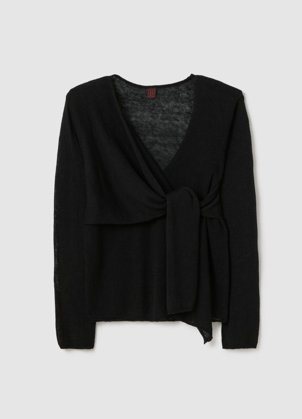 Maglia scollo a V con nodo - Image 5