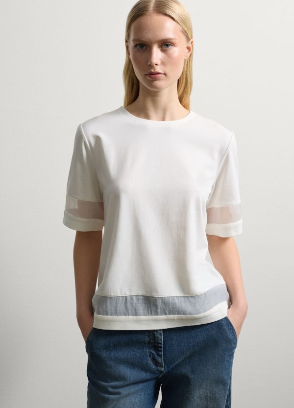 T-shirt con dettagli semi trasparenti - Image 2