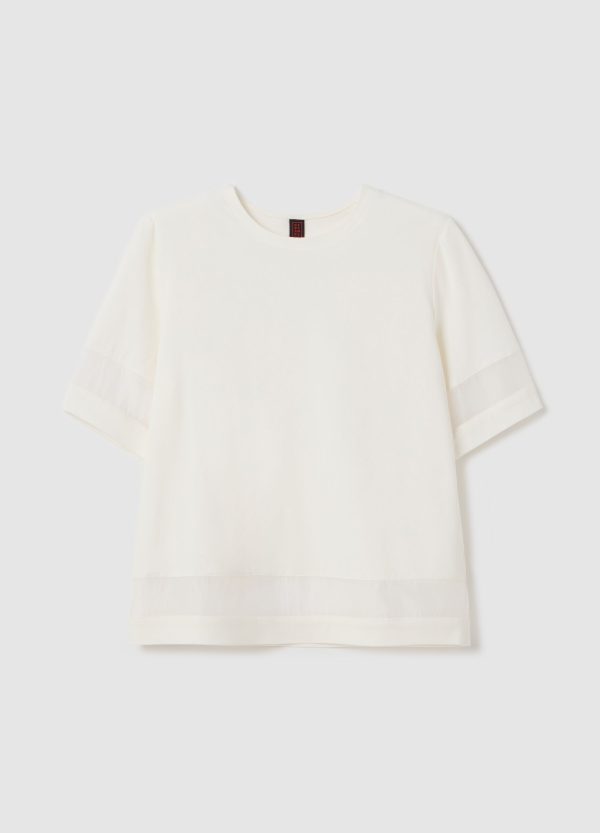 T-shirt con dettagli semi trasparenti - Image 5