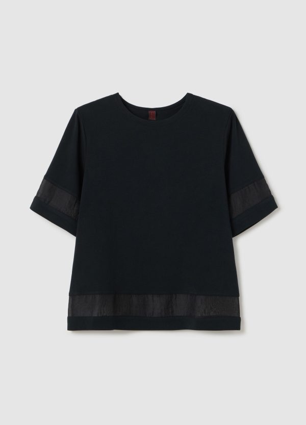 T-shirt con dettagli semi trasparenti - Image 5