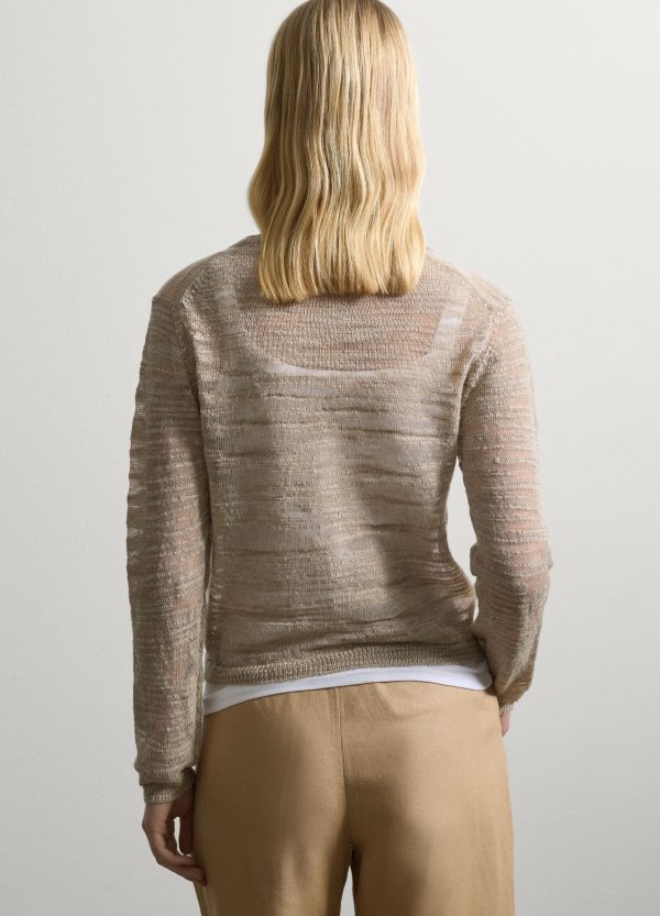 Cardigan mélange con scollo a V - Image 4