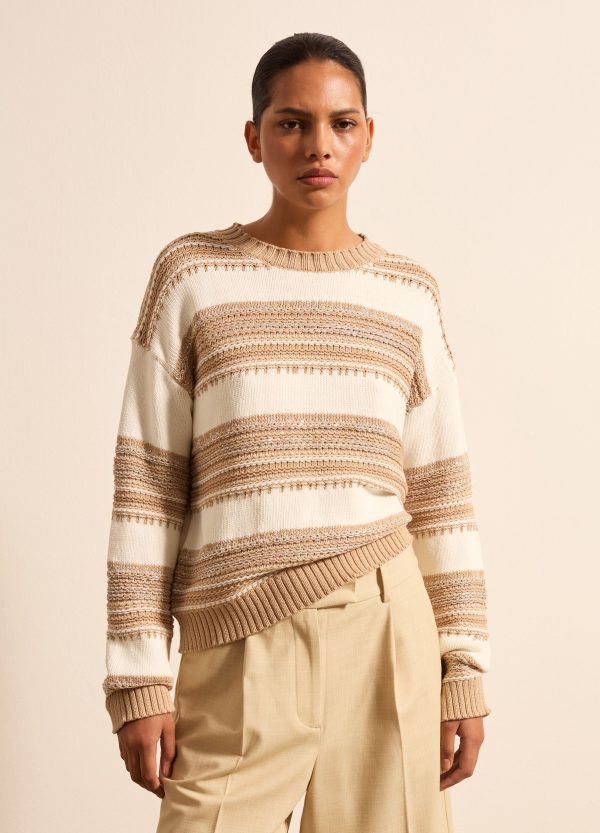 Pullover jacquard con dettagli in lurex - Image 2