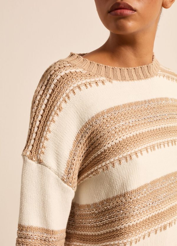 Pullover jacquard con dettagli in lurex - Image 3