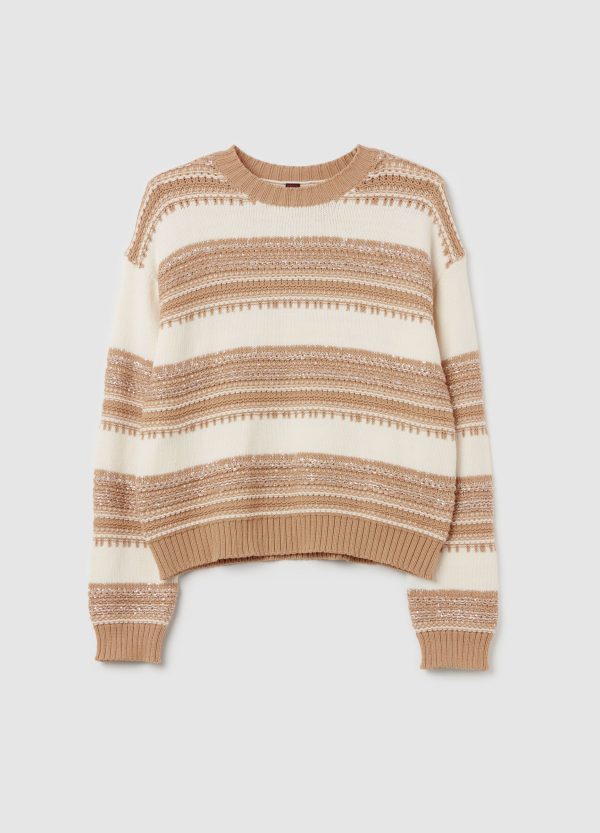 Pullover jacquard con dettagli in lurex - Image 5