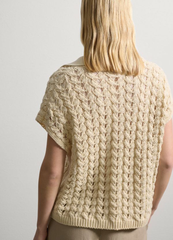 Maglia crochet con scollo a polo - Image 4