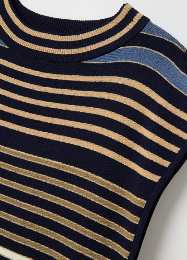 Vestito lungo a righe con lurex - Image 6