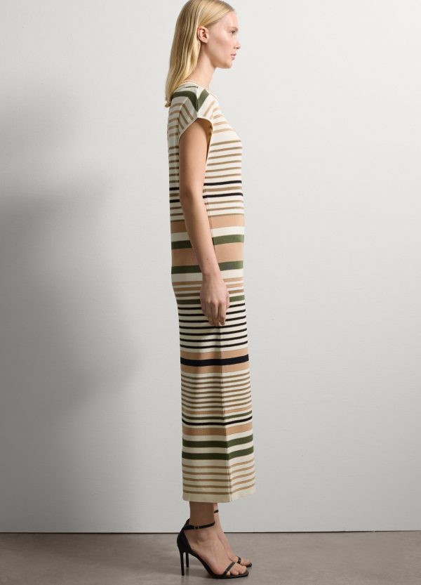 Vestito lungo a righe con lurex - Image 3