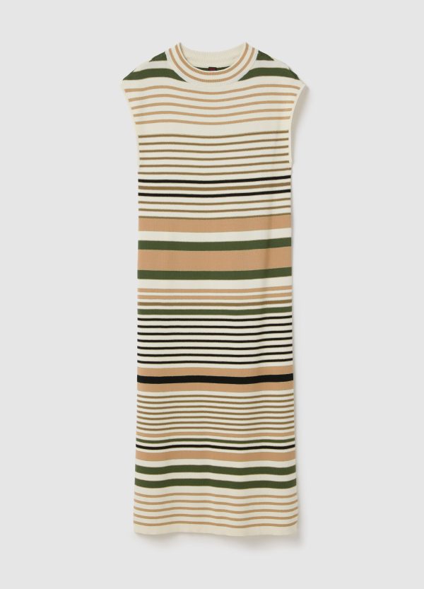 Vestito lungo a righe con lurex - Image 5