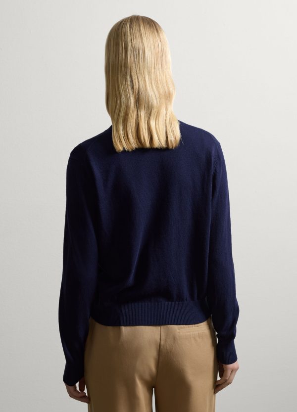 Cardigan in cotone e lino scollo a V - Image 4