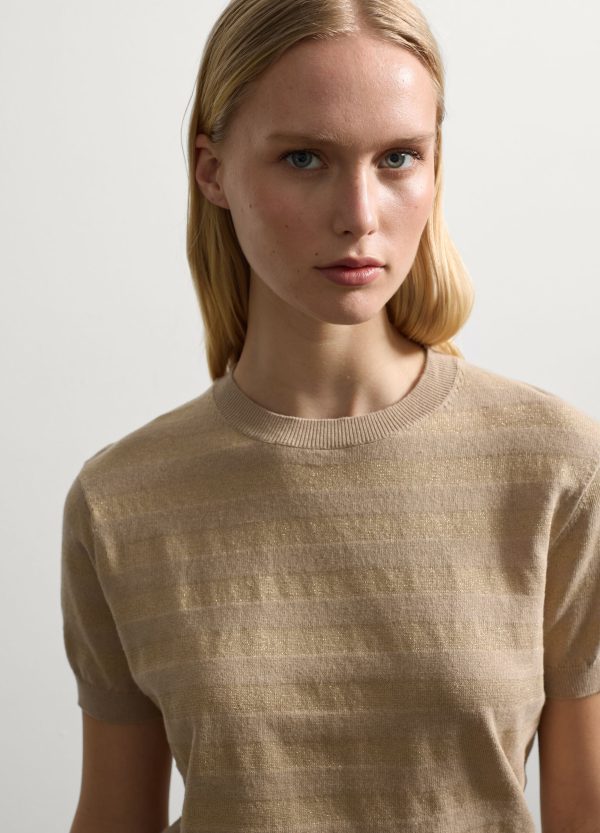 Maglia in lurex a righe