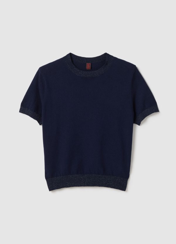 Maglia a maniche corte in cotone e lino - Image 5
