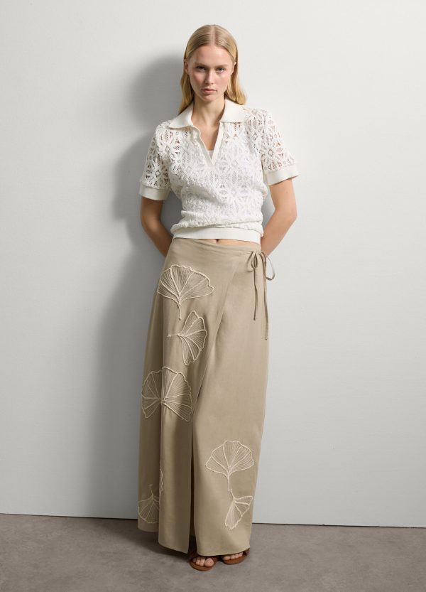 Maglia in pizzo con scollo a polo - Image 2