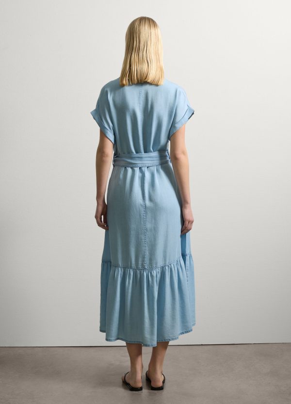 Vestito fluido chemisier effetto denim - Image 4